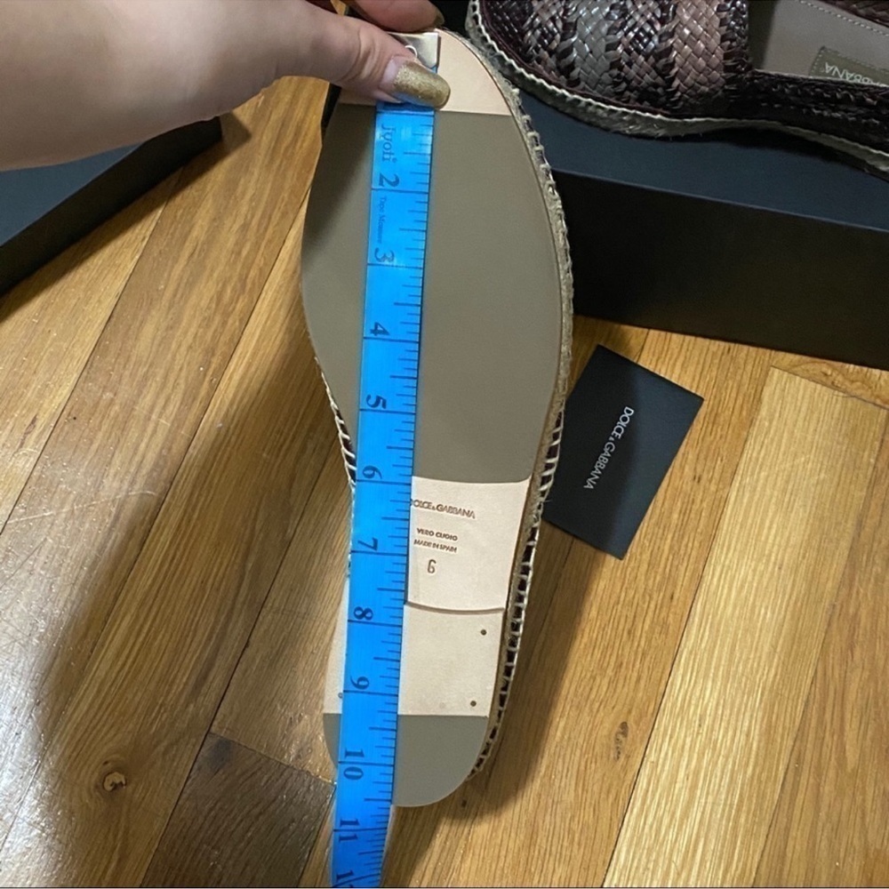 Dolce & Gabbana Brown Espadrilles size 9 men 10.5 inches woven design sale rare - Picture 4 of 4